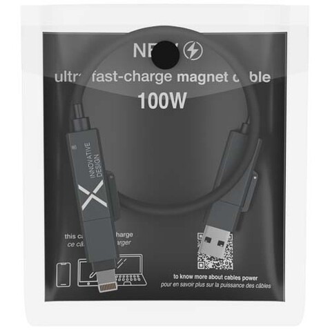 SCX.design C59 100 W magnetisches Silikon Ladekabel, schwarz bedrucken, Art.-Nr. 1PX21590