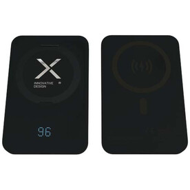 SCX.design P28 5000 mAh Powerbank mit Klappring, schwarz bedrucken, Art.-Nr. 1PX21890