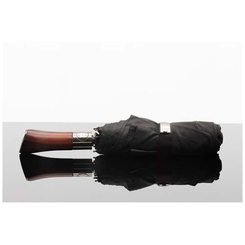 SCX.design R03 Vollautomatik Kompaktregenschirm mit Holzgriff, schwarz bedrucken, Art.-Nr. 1PX22290 SCX.design R03 Vollautomatik Kompaktregenschirm mit Holzgriff, schwarz bedrucken, Art.-Nr. 1PX22290