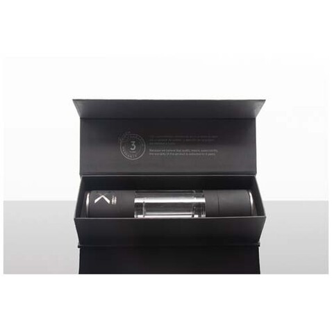 SCX.design K08 Salz und Pfeffermühle aus Keramik, schwarz bedrucken, Art.-Nr. 1PX22490