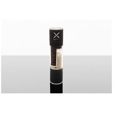 SCX.design K08 Salz und Pfeffermühle aus Keramik, schwarz bedrucken, Art.-Nr. 1PX22490