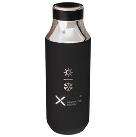 SCX.design D12 500 ml Isolierflasche aus Edelstahl mit Trinkhalm, schwarz bedrucken, Art.-Nr. 1PX22590