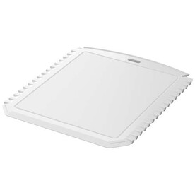 Thrym rechteckiger Eiskratzer aus recyceltem Kunststoff, weiss bedrucken, Art.-Nr. 22050201