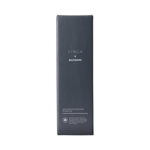 VINGA Baltimore RCS recyc. Edelstahlflasche 600ml schwarz bedrucken, Art.-Nr. V4300501