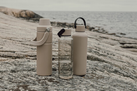 VINGA Baltimore Trek RCS recycelte SS Flasche 600ml greige bedrucken, Art.-Nr. V4300609 VINGA Baltimore Trek RCS recycelte SS Flasche 600ml greige bedrucken, Art.-Nr. V4300609