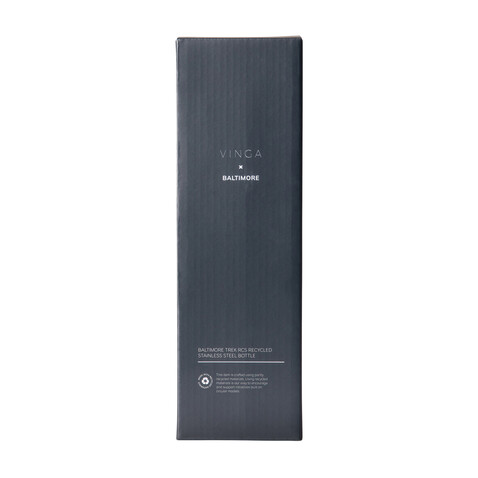VINGA Baltimore Trek RCS recycelte SS Flasche 600ml schwarz bedrucken, Art.-Nr. V4300601