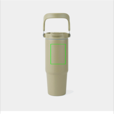 VINGA Eos Trek 880ml Flasche aus RCS rec. Stainless-Steel grün, grün bedrucken, Art.-Nr. V4320307