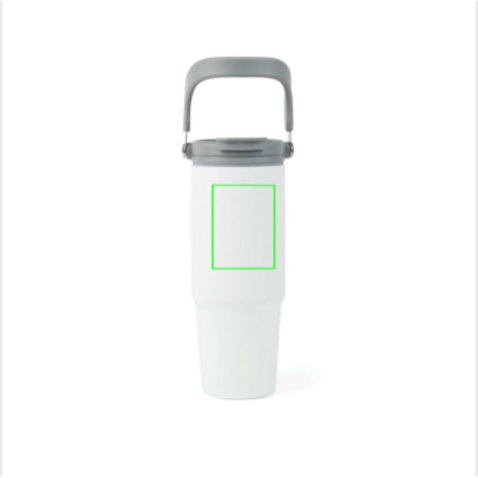VINGA Eos Trek 880ml Flasche aus RCS rec. Stainless-Steel weiß, grau bedrucken, Art.-Nr. V4320303 VINGA Eos Trek 880ml Flasche aus RCS rec. Stainless-Steel weiß, grau bedrucken, Art.-Nr. V4320303