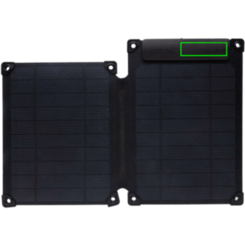 Solarpulse 10W tragbares Solarmodul aus RCS rPlastik schwarz bedrucken, Art.-Nr. P323.061