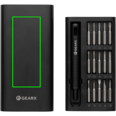 Gear X 31-in-1 Präzisions-Schraubendreher-Satz schwarz bedrucken, Art.-Nr. P221.531 Gear X 31-in-1 Präzisions-Schraubendreher-Satz schwarz bedrucken, Art.-Nr. P221.531