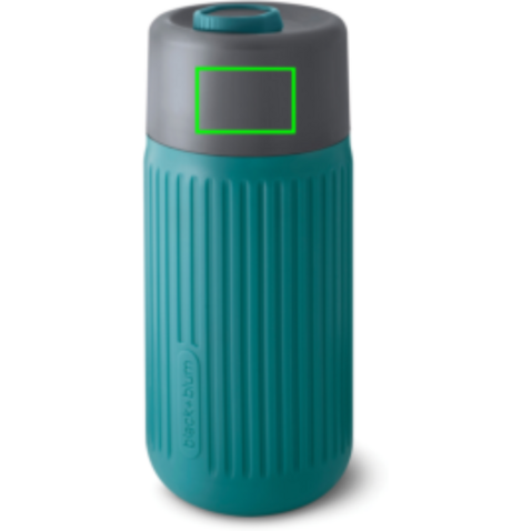 Black+Blum Glas-Reisebecher 340ml turkis bedrucken, Art.-Nr. P439.1633 Black+Blum Glas-Reisebecher 340ml turkis bedrucken, Art.-Nr. P439.1633