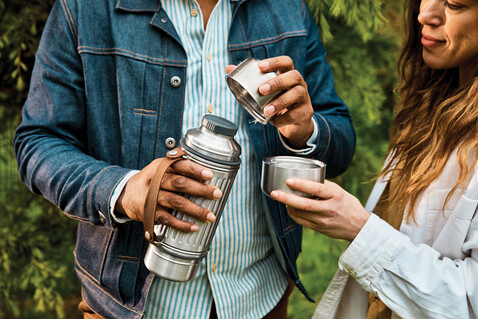 Black+Blum Explorer Flasche Duo 1L grau bedrucken, Art.-Nr. P439.1702