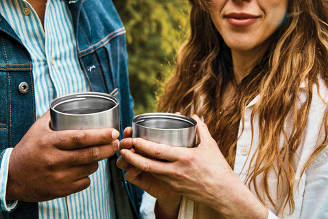 Black+Blum Explorer Flasche Duo 1L grau bedrucken, Art.-Nr. P439.1702