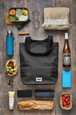 Black+Blum isolierte 16L Trage- &amp; Kühltasche schwarz bedrucken, Art.-Nr. P439.1901