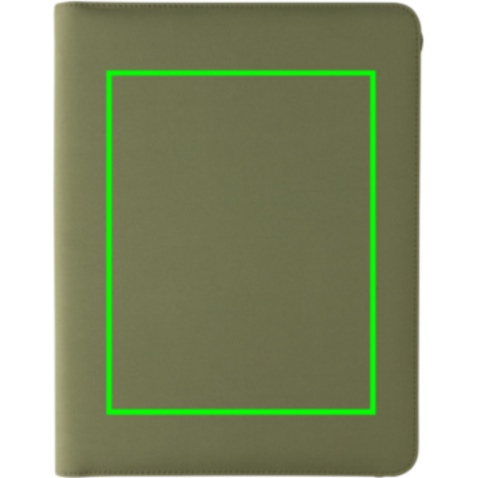 Impact Aware™ Deluxe 300D Tech Portfolio mit Reißverschluss grün bedrucken, Art.-Nr. P774.397