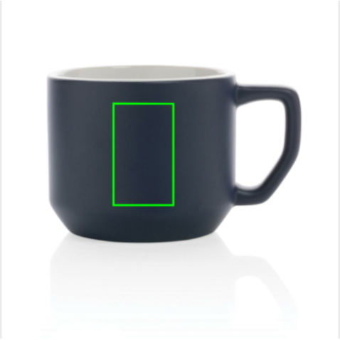 Moderne Keramiktasse, 350ml navy blau bedrucken, Art.-Nr. P434.045