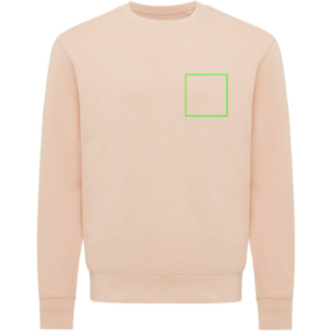 IQONIQ Etosha Lightweight Sweater aus recycelter Baumwolle peach nectar bedrucken, Art.-Nr. T9303.038.S