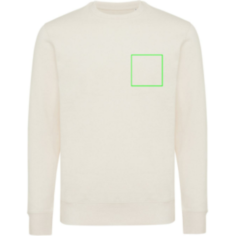 IQONIQ Etosha Lightweight Sweater aus recycelter Baumwolle natural raw bedrucken, Art.-Nr. T9303.018.XXS