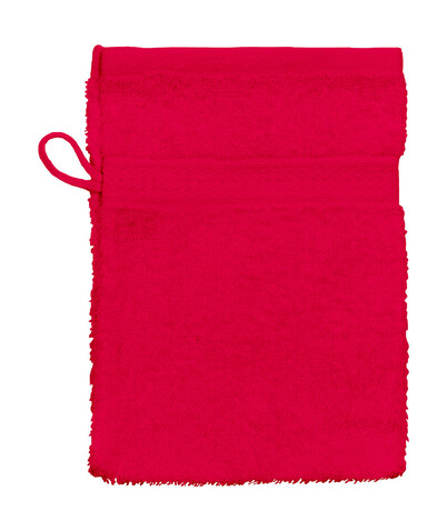 SG ACCESSORIES - TOWELS Rhine Wash Glove COMFORT, Red, One Size bedrucken, Art.-Nr. 002644000