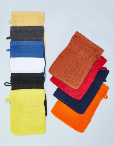 SG ACCESSORIES - TOWELS Rhine Wash Glove COMFORT, Bright Orange, One Size bedrucken, Art.-Nr. 002644130