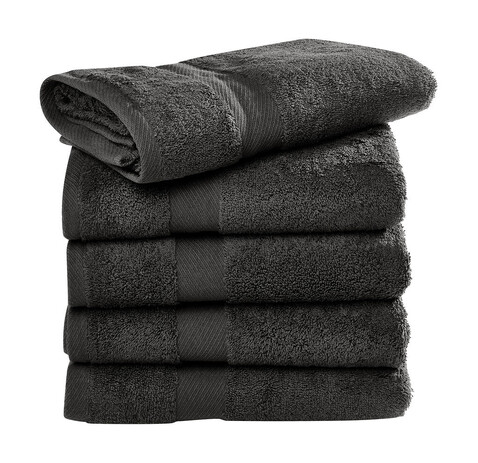 SG ACCESSORIES - TOWELS Seine Beach Towel LUXE, Black, 100x150 bedrucken, Art.-Nr. 006641011