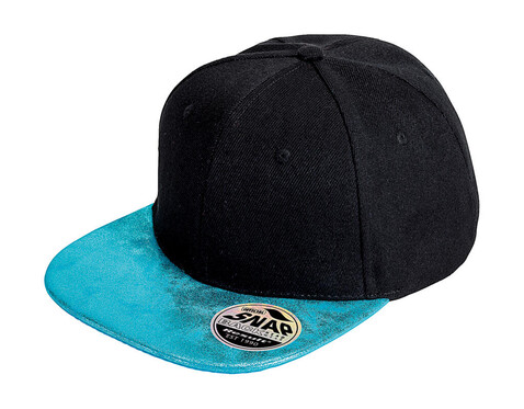 Result Caps Bronx Glitter Flat Peak Snapback Cap, Black/Pink, One Size bedrucken, Art.-Nr. 010341600