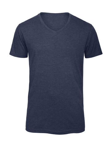 B &amp; C V Triblend/men T-Shirt, Heather Navy, XL bedrucken, Art.-Nr. 011422046