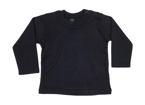 BabyBugz Baby Longsleeve Top, Black, 12-18 bedrucken, Art.-Nr. 011471014