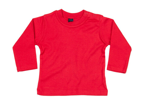 BabyBugz Baby Longsleeve Top, Red, 18-24 bedrucken, Art.-Nr. 011474005