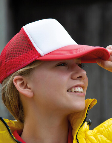 Result Caps Detroit ½ Mesh Truckers Cap, Royal/White, One Size bedrucken, Art.-Nr. 013343530