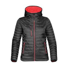 StormTech Women`s Gravity Thermal Jacket, Black/True Red, XS bedrucken, Art.-Nr. 015181632
