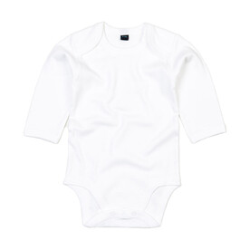 BabyBugz Baby long Sleeve Bodysuit, White, 3-6 bedrucken, Art.-Nr. 015470002