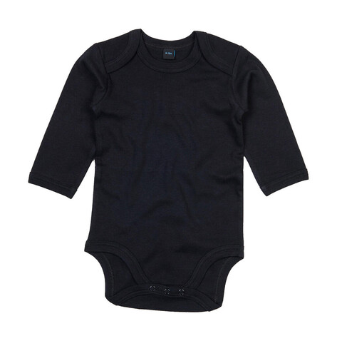 BabyBugz Baby long Sleeve Bodysuit, Black, 12-18 bedrucken, Art.-Nr. 015471014