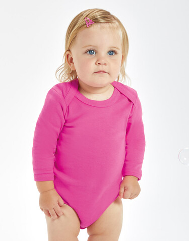 BabyBugz Baby long Sleeve Bodysuit, Heather Grey Melange, 0-3 bedrucken, Art.-Nr. 015471261