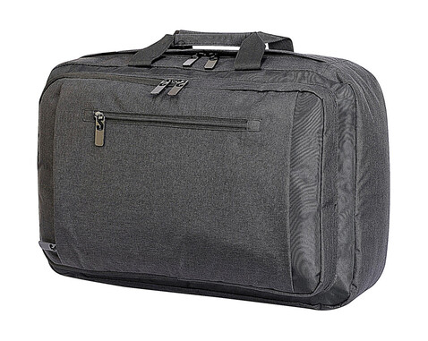 Shugon Bordeaux Hybrid Laptop Briefcase, Charcoal Melange/Black, One Size bedrucken, Art.-Nr. 017381610