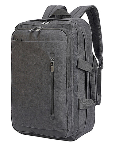 Shugon Bordeaux Hybrid Laptop Briefcase, Charcoal Melange/Black, One Size bedrucken, Art.-Nr. 017381610
