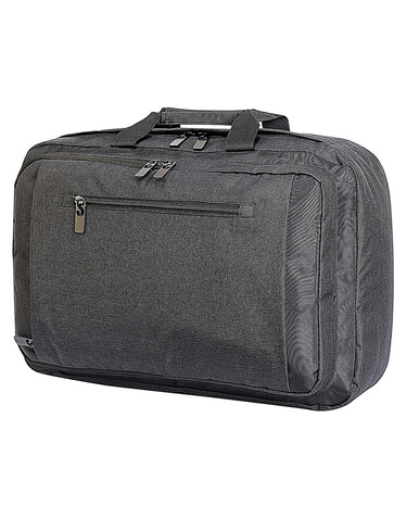 Shugon Bordeaux Hybrid Laptop Briefcase, Charcoal Melange/Black, One Size bedrucken, Art.-Nr. 017381610