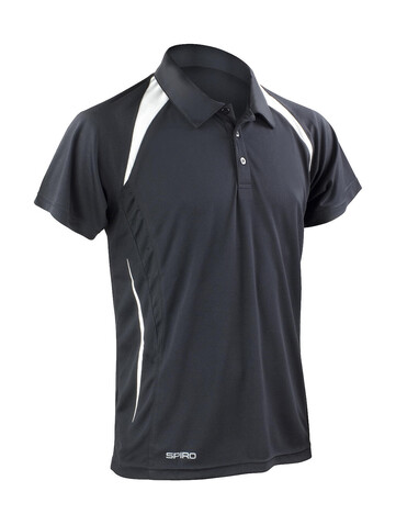 Result Spiro Team Spirit Polo, Black/White, S bedrucken, Art.-Nr. 018331503