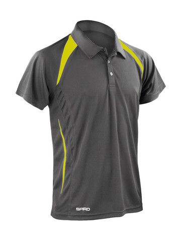 Result Spiro Team Spirit Polo, Grey/Lime, XL bedrucken, Art.-Nr. 018331566