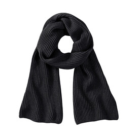 Beechfield Metro Knitted Scarf, Black, One Size bedrucken, Art.-Nr. 018691010