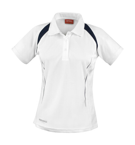 Result Ladies` Spiro Team Spirit Polo, White/Navy, L bedrucken, Art.-Nr. 019330525