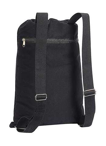 Shugon Sheffield Cotton Drawstring Backpack, Black Washed, One Size bedrucken, Art.-Nr. 019381100