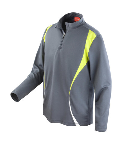 Result Spiro Trial Training Top, Charcoal/Lime/White, 2XL bedrucken, Art.-Nr. 020331917