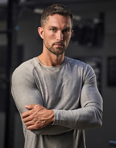 Tee Jays Long Sleeve CoolDry Tee, Navy Melange, XL bedrucken, Art.-Nr. 020542096 Tee Jays Long Sleeve CoolDry Tee, Navy Melange, XL bedrucken, Art.-Nr. 020542096