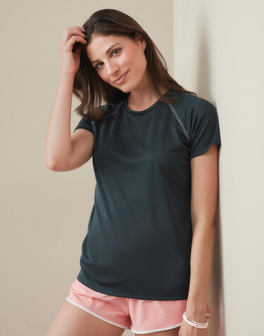 Stedman Active 140 Team Raglan Women, Black Opal, XL bedrucken, Art.-Nr. 021051026