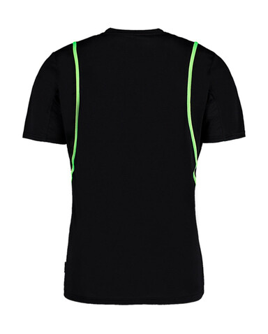 Kustom Kit Regular Fit Cooltex® Contrast Tee, Black/Fluorescent Lime, S bedrucken, Art.-Nr. 021111613