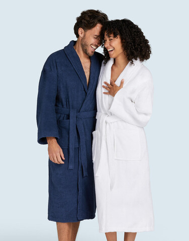 SG ACCESSORIES - TOWELS Geneva Bath Robe, White, XS/S bedrucken, Art.-Nr. 022640002