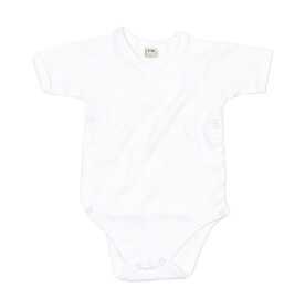 BabyBugz Baby Kimono Bodysuit, White, 0-3 bedrucken, Art.-Nr. 023470001