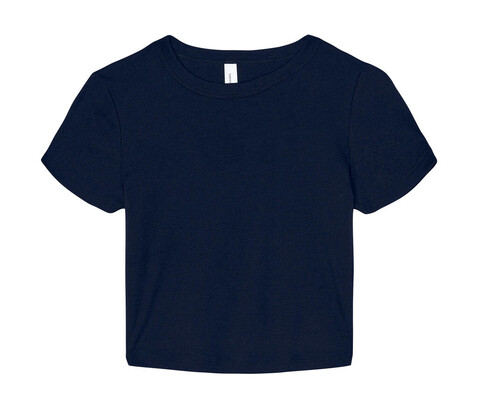 Bella Women`s Micro Rib Baby Tee, Solid Navy Blend, XS bedrucken, Art.-Nr. 024062092