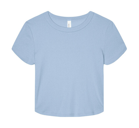 Bella Women`s Micro Rib Baby Tee, Solid Baby Blue Blend, L bedrucken, Art.-Nr. 024063345